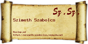 Szimeth Szabolcs névjegykártya