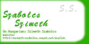szabolcs szimeth business card